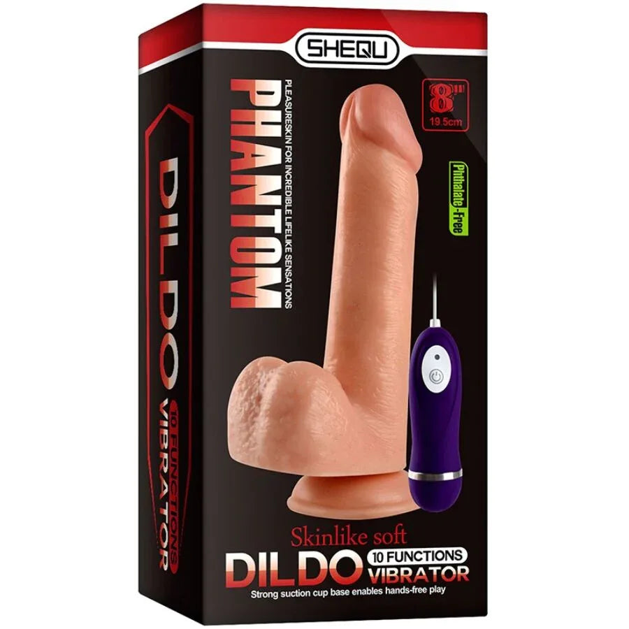 Shequ – Phantom Dildo Vibrant avec Télécommande 20 cm