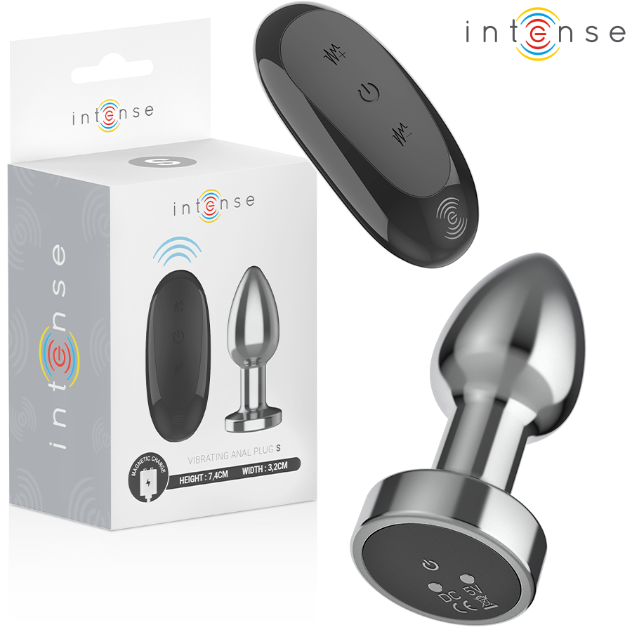 INTENSE - PLUG ANAL 10 VIBRATIONS MÉTAL AVEC TÉLÉCOMMANDE S