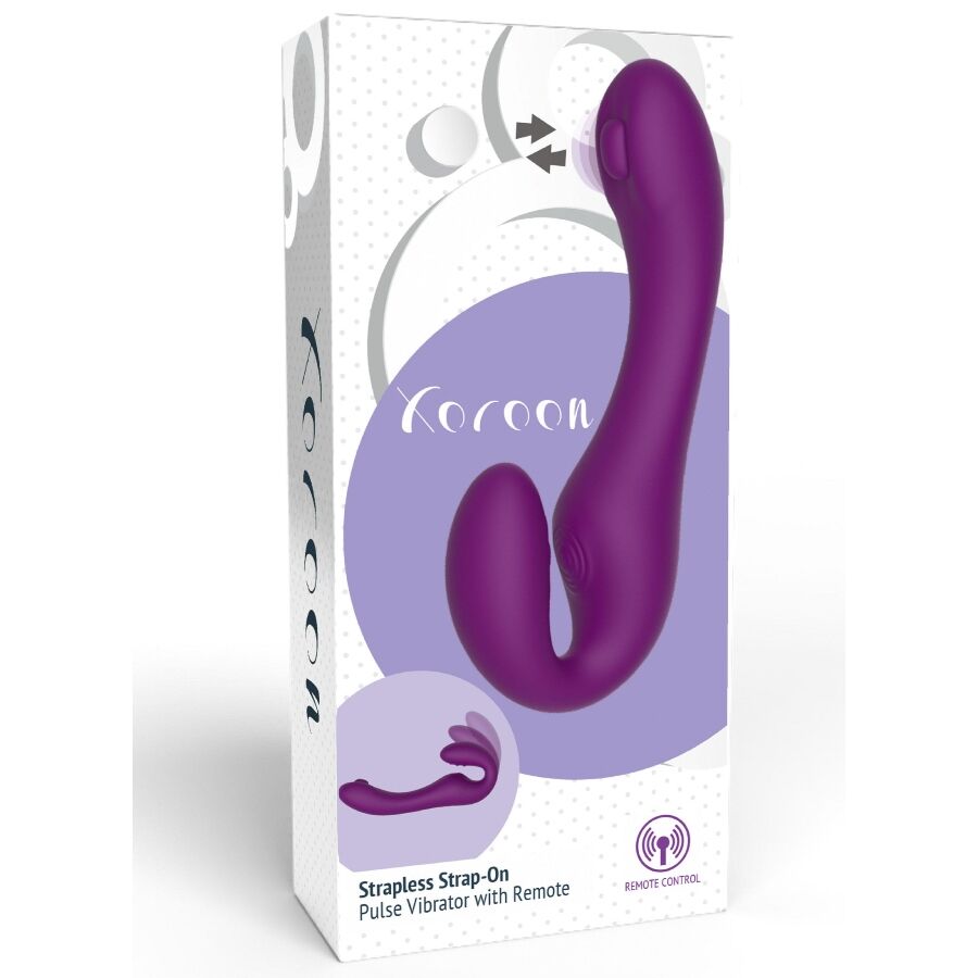 Vibrateur sans strapless 2 en 1 avec télécommande violet – Xocoon