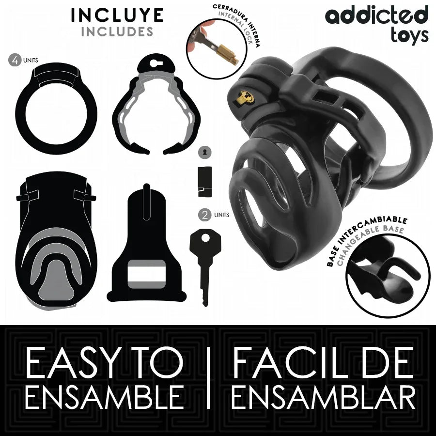 Addicted Toys Locked – Cage à Pénis à Verrouillage Éternel 9 cm