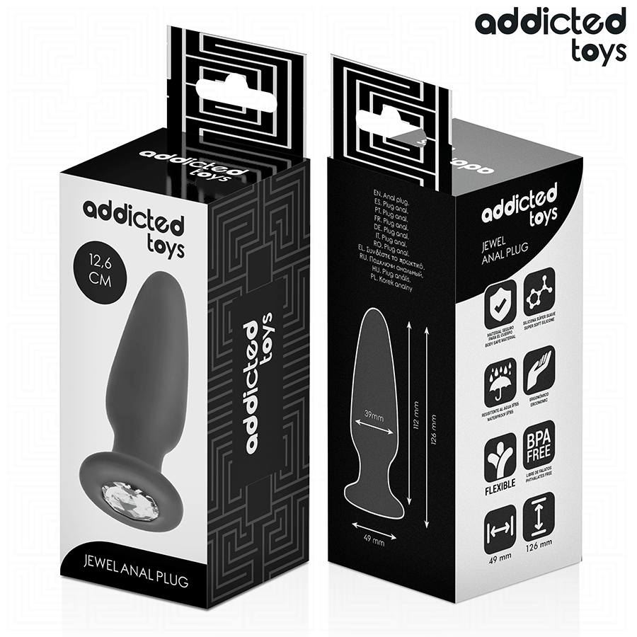 ADDICTED TOYS - PLUG ANAL AVEC BIJOU TAILLE L 12,6 CM