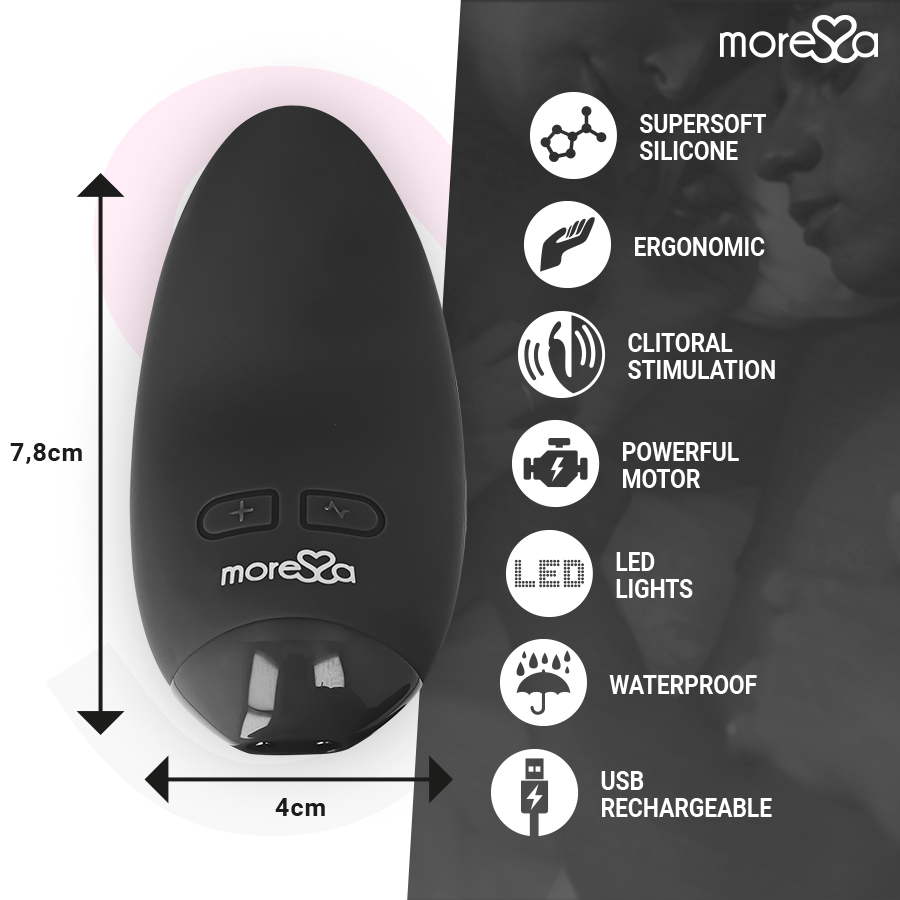MORESSA - VIBRADOR BLOSSOM NEGRO