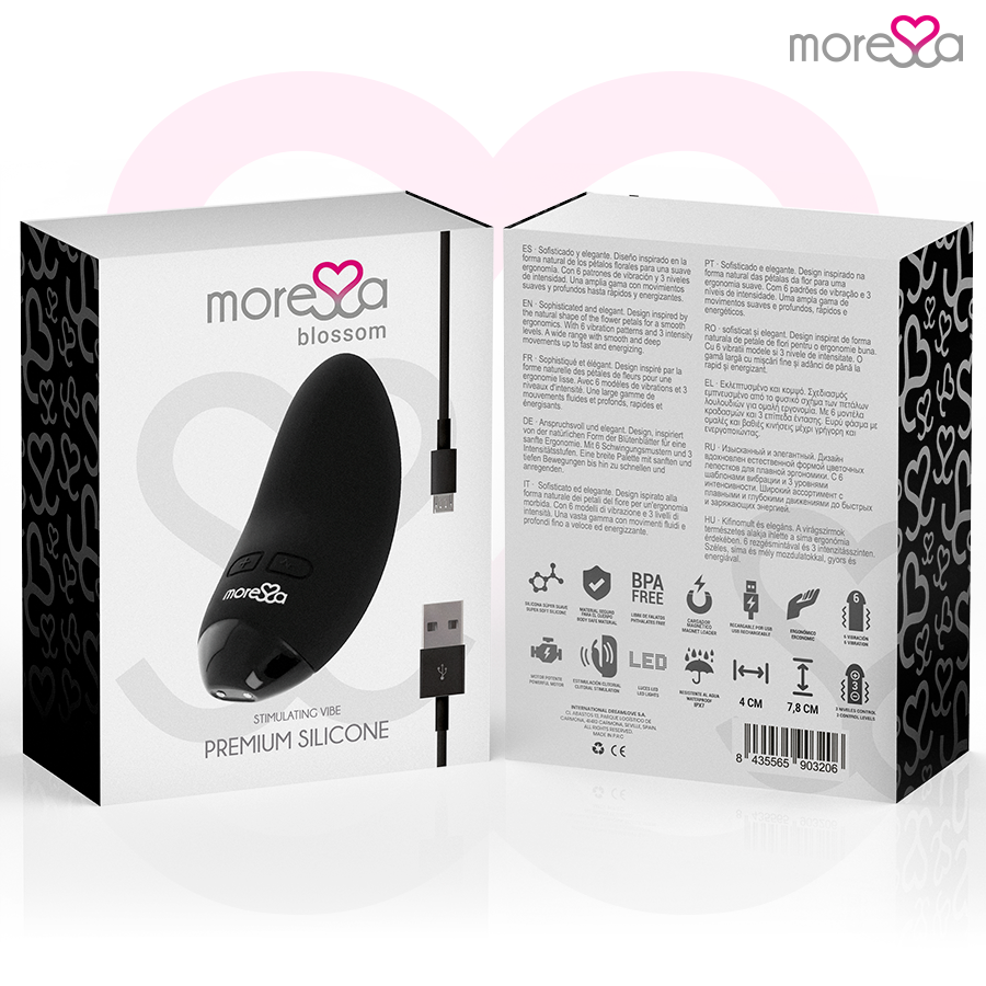 MORESSA - VIBRADOR BLOSSOM NEGRO