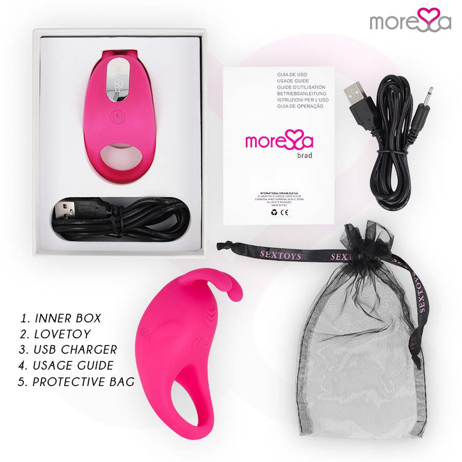 MORESSA - BRAD PREMIUM SILICONE RECHARGEABLE ROSE