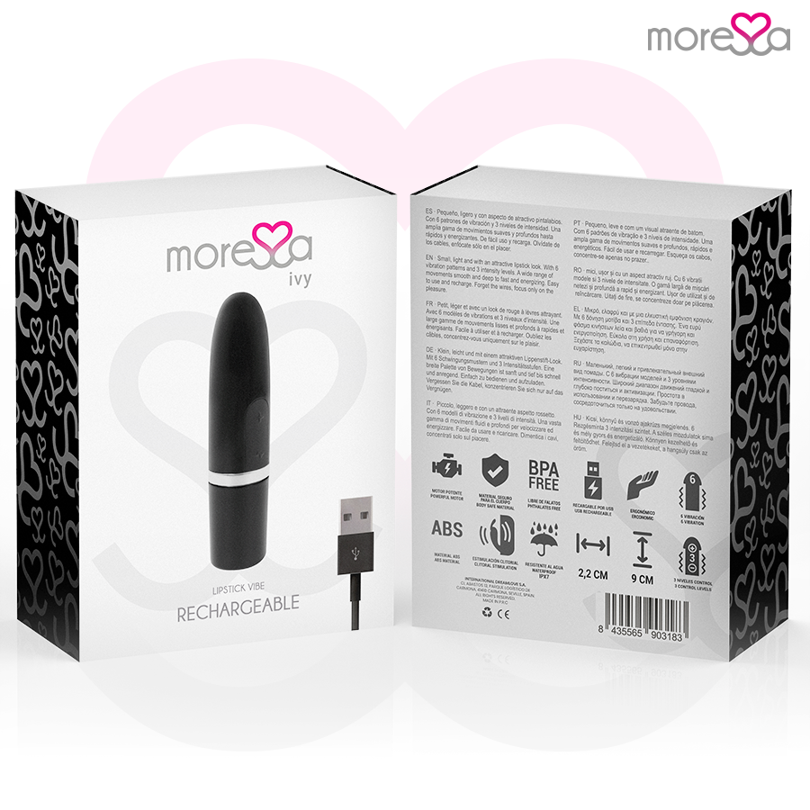 MORESSA - VIBRADOR ESTIMULADOR DE VIAJE IVY NEGRO