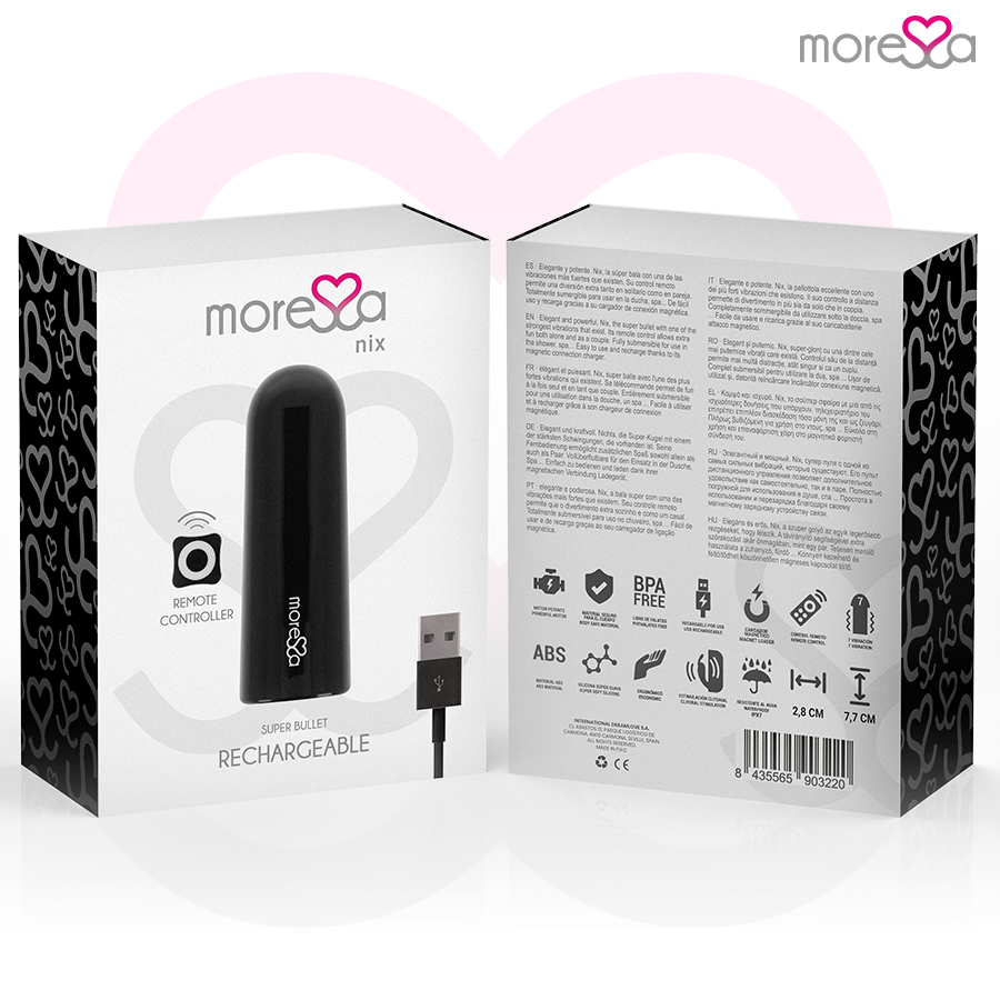 MORESSA - VIBRADOR DE CONTROL REMOTO NEGRO NIX