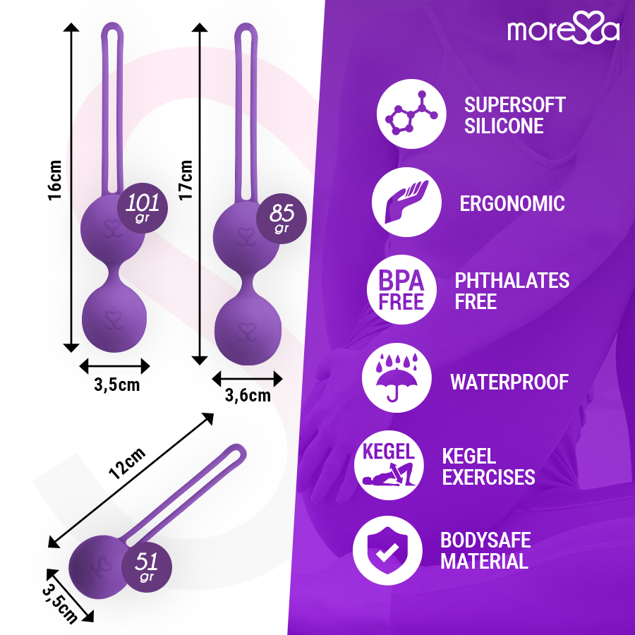 MORESSA - SET OSIAN PREMIUM SILICONA LILA