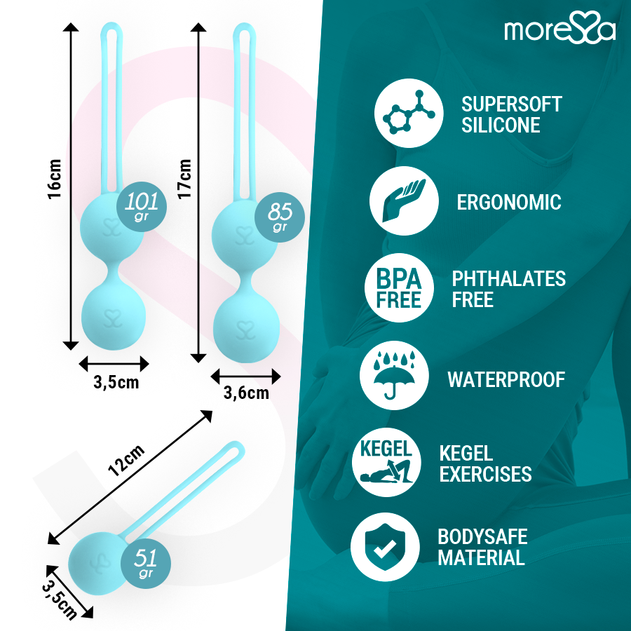 MORESSA - SET PREMIUM DE SILICONA OSIAN TURQUESA