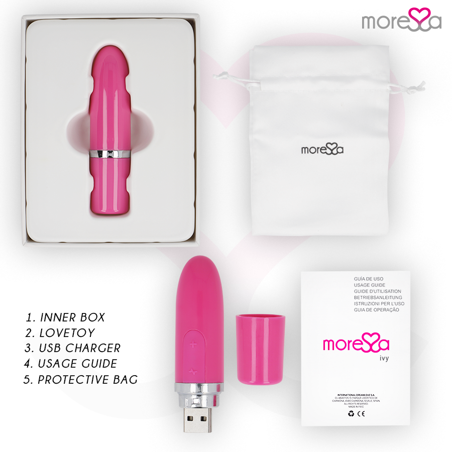 MORESSA - VIBRADOR ESTIMULADOR DE VIAJE ROSA IVY