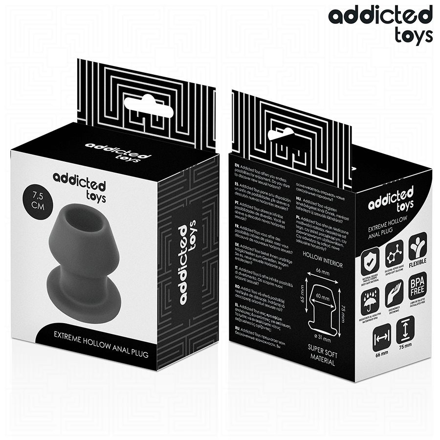 ADDICTED TOYS - PLUG ANAL CREUX EXTRÊME TAILLE S 7,5 CM