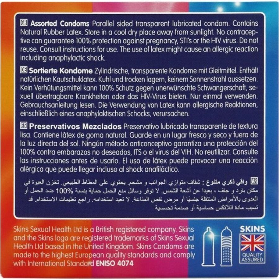SKINS - PACK DE 4 PRÉSERVATIFS PREMIUM ASSORTIS