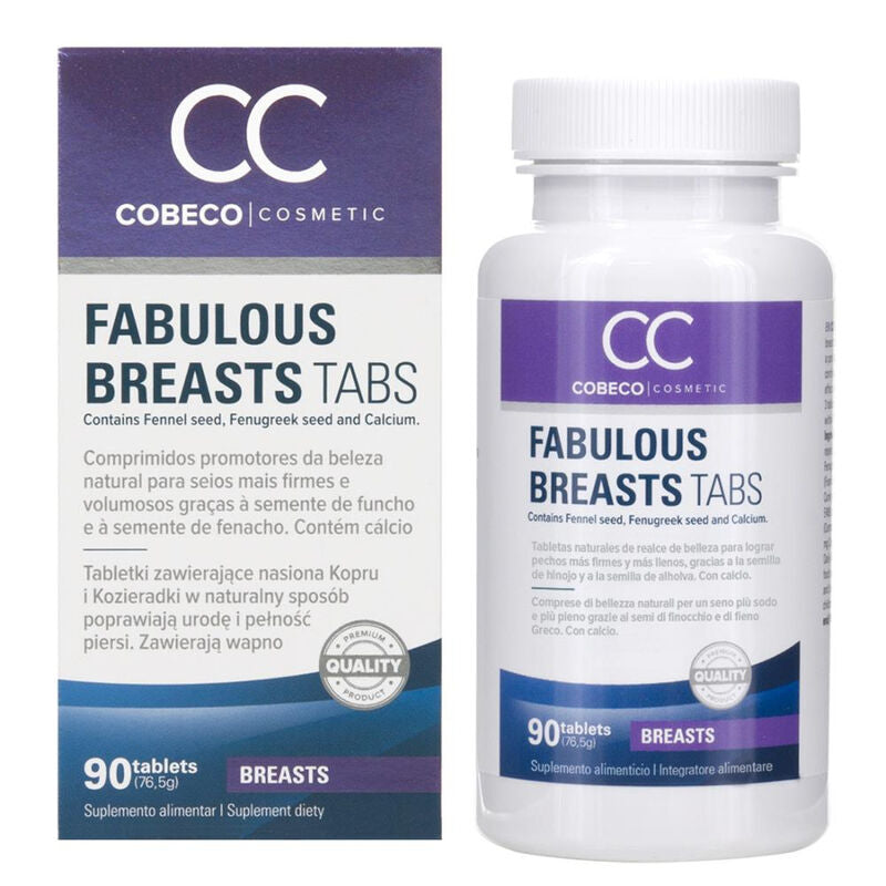 Boîte de COBECO CC Seins Fabuleux 90 comprimés pour volume et fermeté des seins