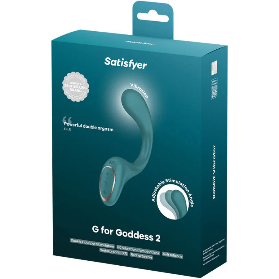 Boîte du vibromasseur rabbit Satisfyer G for Goddess 2 vert