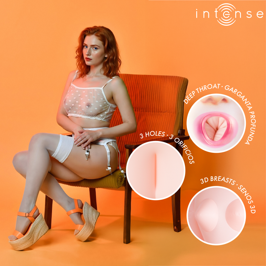 Masturbateur poupée gonflable scarlett à trois orifices – Intense Dolls