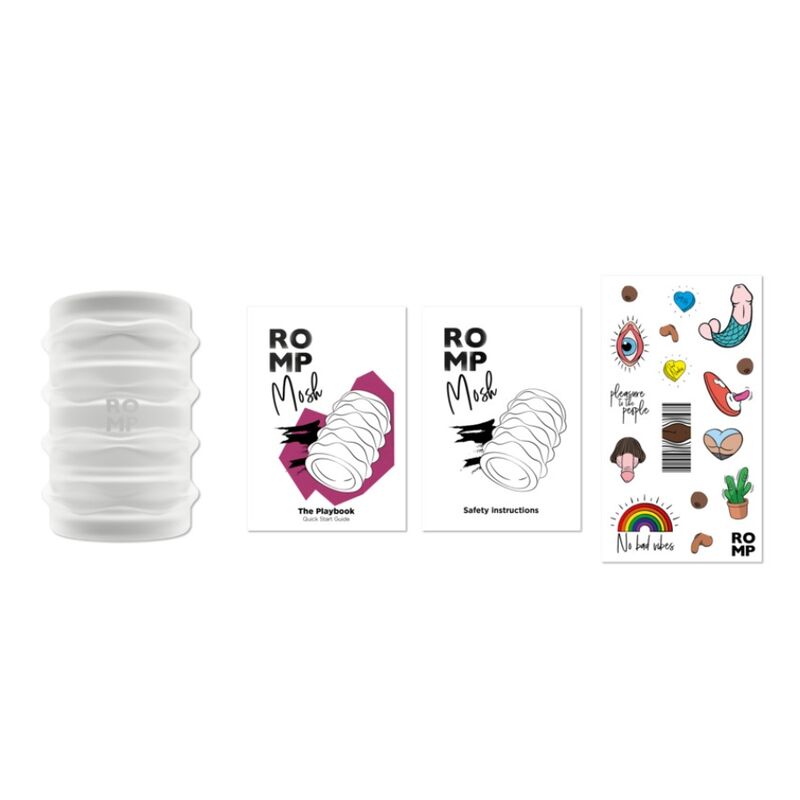 Mosh masturbateur mâle transparent avec gaine réversible de 6 cm – Romp