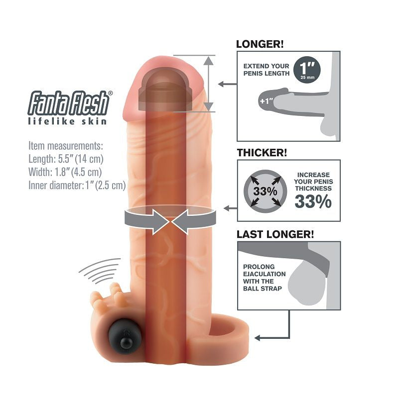 FANTASY X-TENSIONS - PENIS EXTENSION WITH REAL FEEL VIBRATOR 1