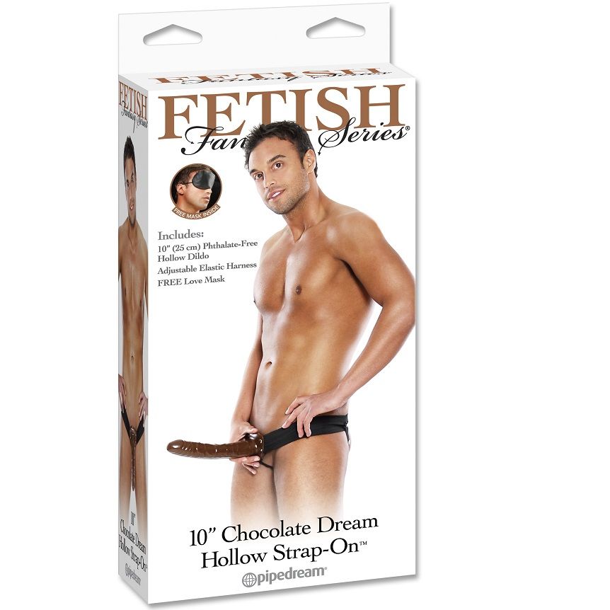 FETISH FANTASY SERIES - CHOCOLATE ADJUSTABLE HOLLOW HARNESS 22 CM