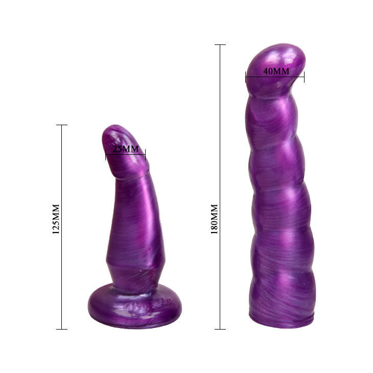 BAILE - ARNÉS ANAL Y VAGINAL GPOINT LILA PARA MUJER 17 CM