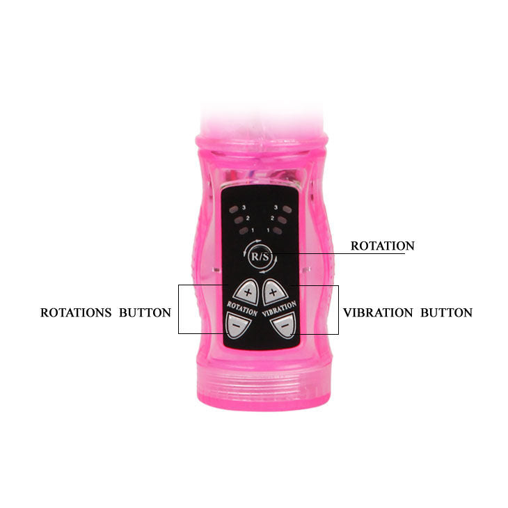 DANCE - MINI ROTATEUR LAPIN ROSE AVEC SUPERSTIMULATEUR
