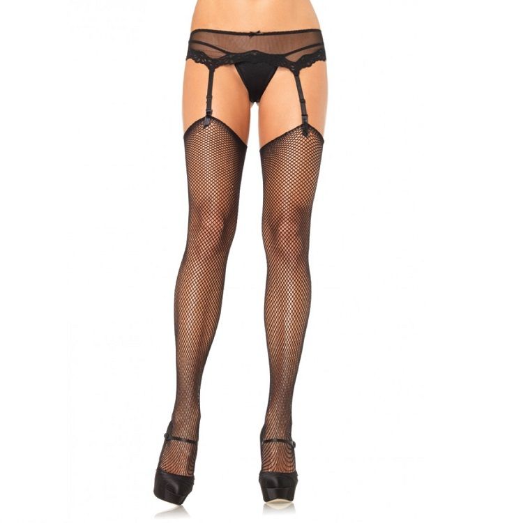 LEG AVENUE - MEDIAS DE RED AUTOADHESIVAS SUPERIORES SIN SILICONA