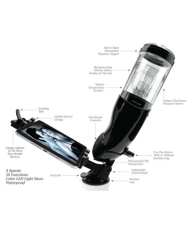 EXTREME TOYZ - MLE MASTURBADOR USB PDX MEGA BATOR ANO NEGRO