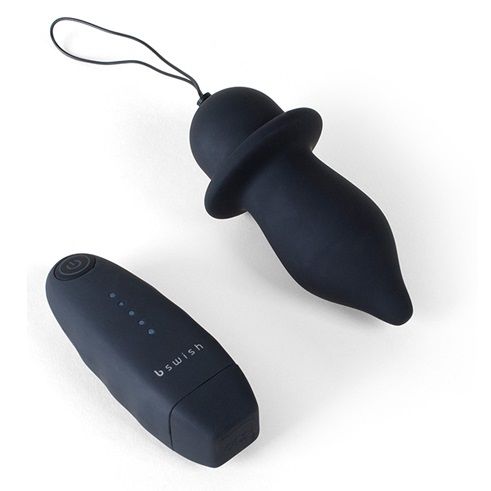 B SWISH - PLUG VIBRADOR NEGRO CLÁSICO CON RELLENO