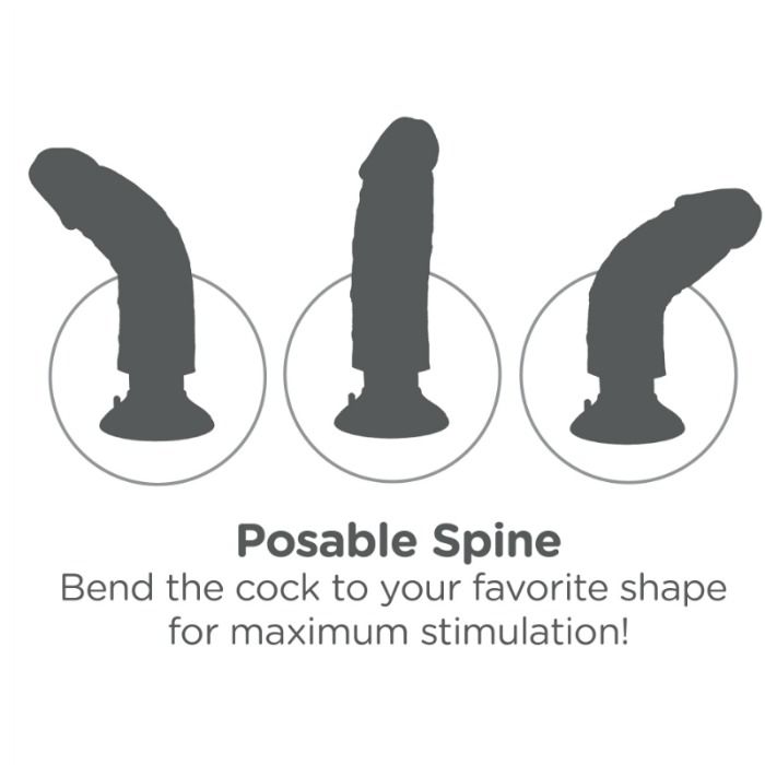 KING COCK - DILDO VIBRANTE NATURAL DE 25,5 CM