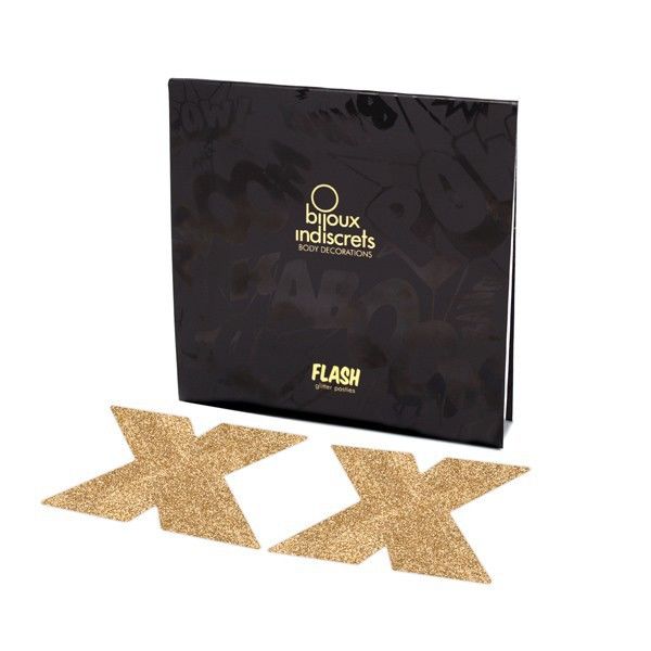 JOYERÍA - INDISCRETS FLASH GOLD Cubrepezones