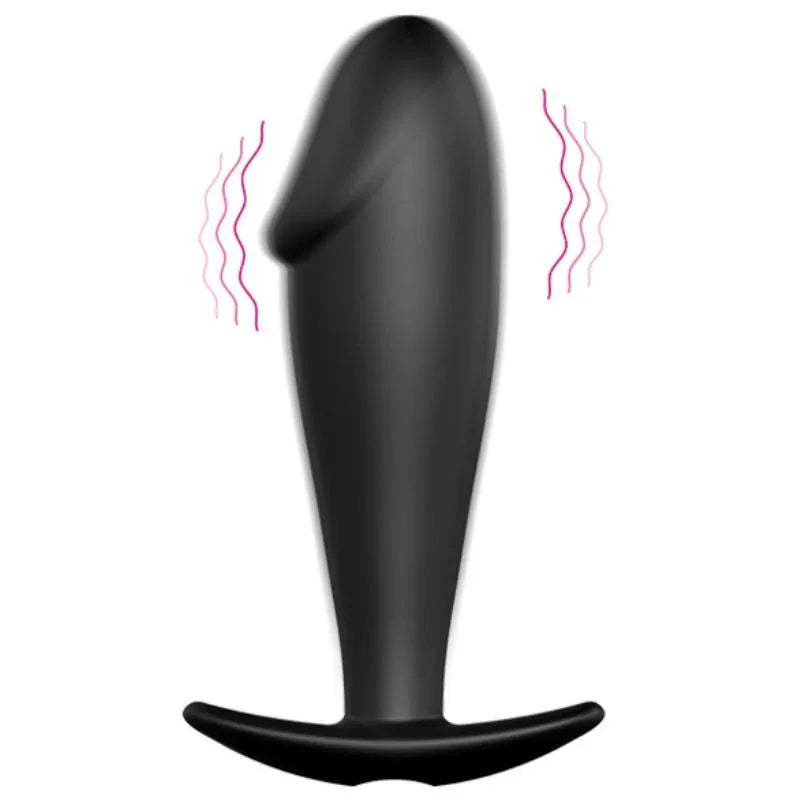 Pretty Love – Plug Anal en Silicone Forme Pénis et 12 Modes de Vibration Noir