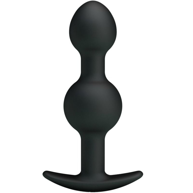 PRETTY LOVE - BOLAS ANALES DE SILICONA ESTIMULACIÓN ESPECIAL 10.3 CM NEGRO