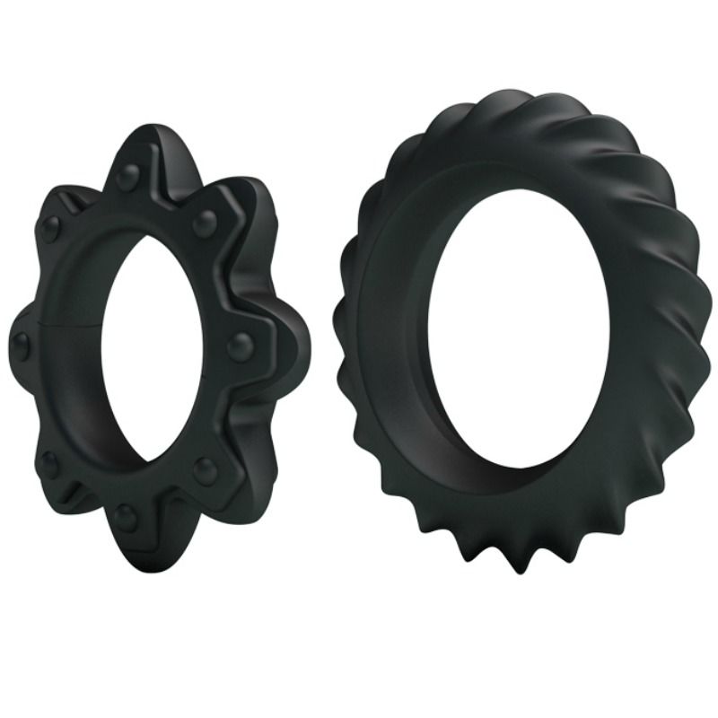 BAILE - KIT DE 2 ANILLOS DE SILICONA CON FLORES