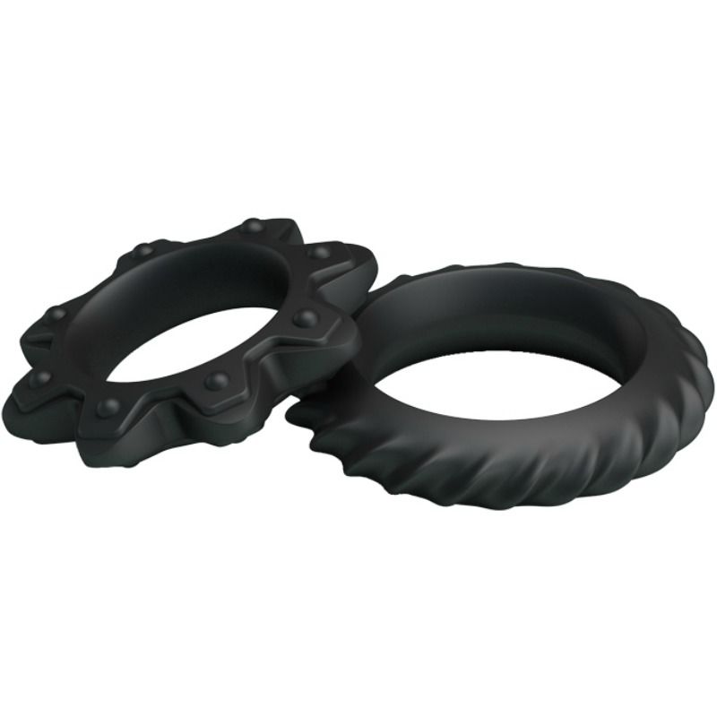 BAILE - KIT DE 2 ANILLOS DE SILICONA CON FLORES