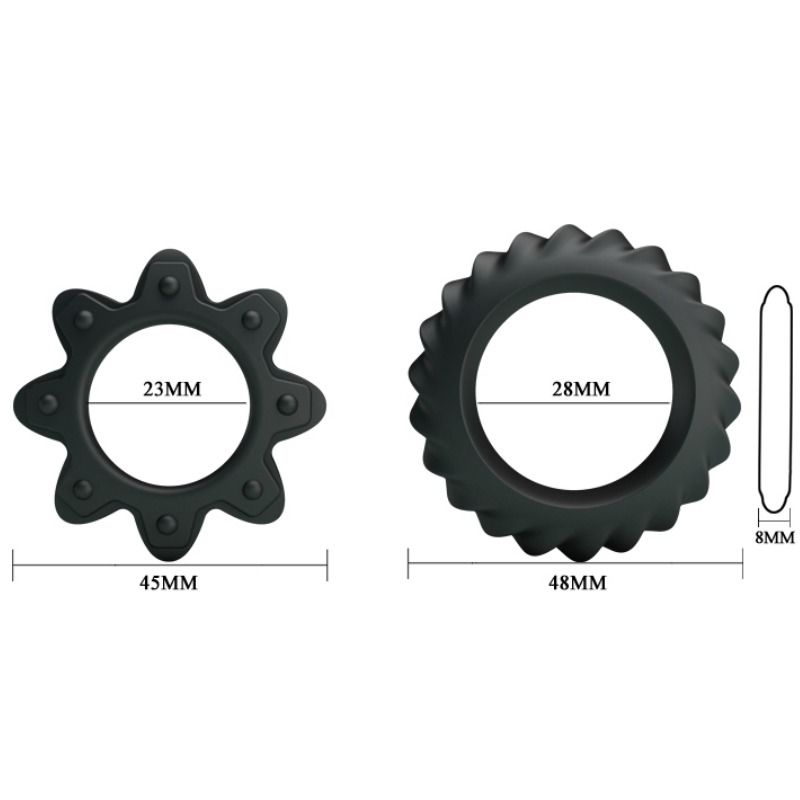 DANCE - KIT 2 ANNEAUX FLEURI IN SILICONE