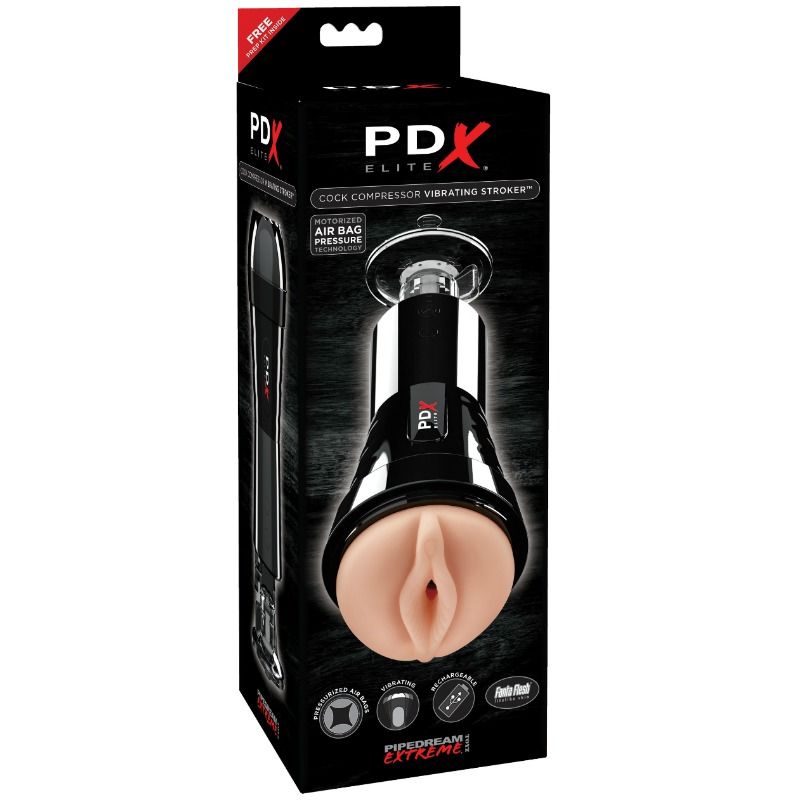PDX ELITE - Vibrating masturbator with compression effect