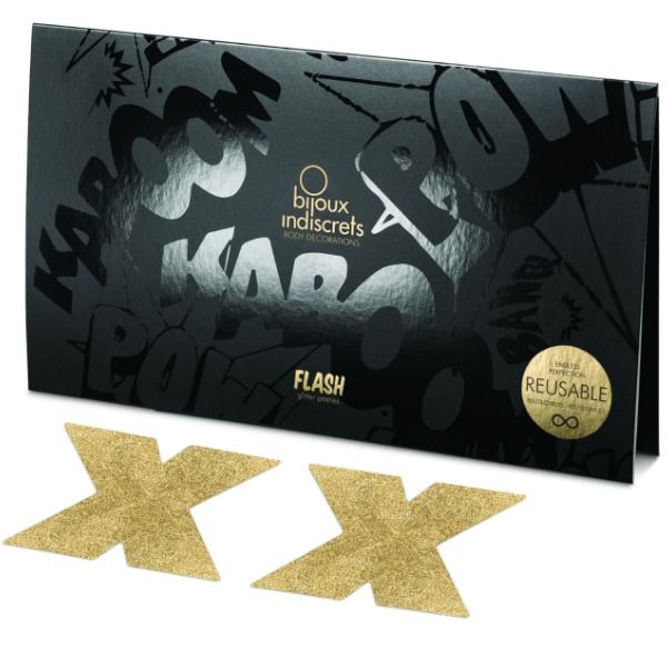 JOYERÍA - INDISCRETS FLASH GOLD Cubrepezones
