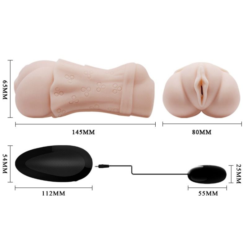 CRAZY BULL - MASTURBADOR DE VAGINA WATERSKIN CON BALA VIBRADORA 2