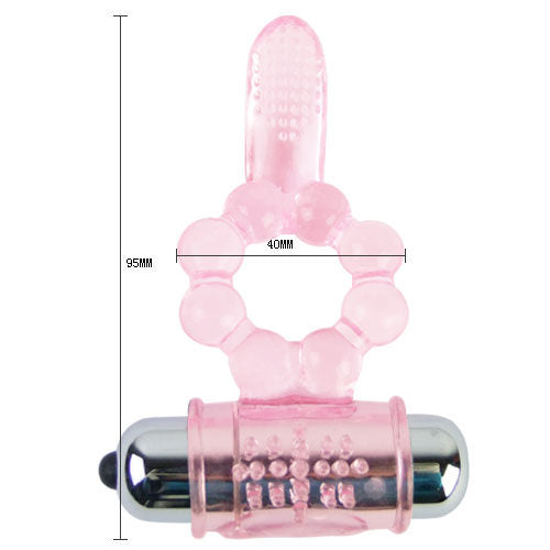 DANCE - ANNEAU SILICONE 10 RYTHMES DE LANGUE AVEC VIBRATION ROSE