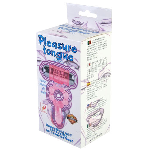 BAILE - SILICONE RING 10 RHYTHMS OF TONGUE WITH PINK VIBRATION