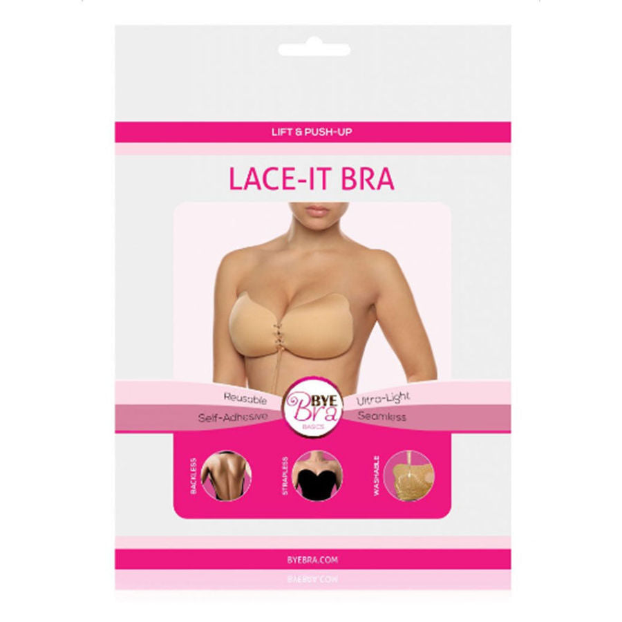 BYE-BRA - REFUERZO PUSH-UP CON ENCAJE BEIGE COPA A