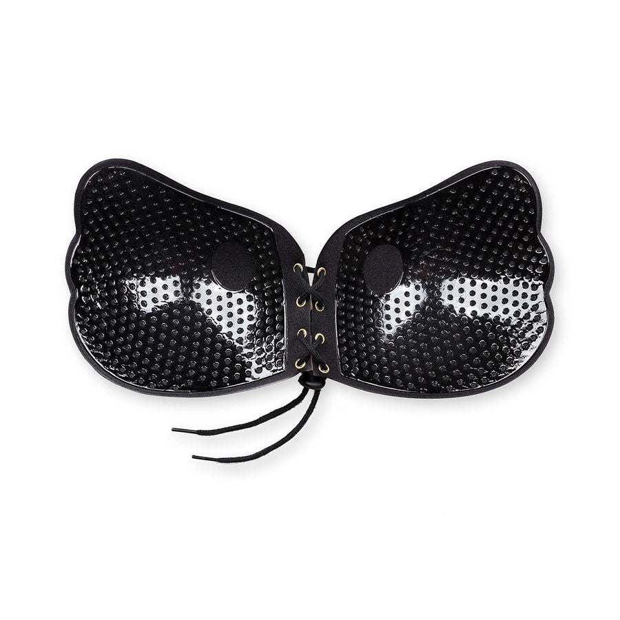 BYE-BRA - REFUERZO PUSH-UP CON ENCAJE COPA B NEGRO