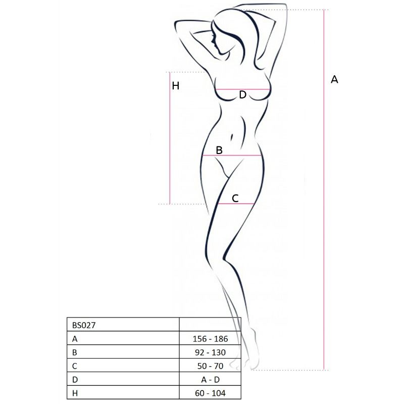 PASIÓN - MUJER BS027 VESTIDO ESTILO BODYSTOCKING ROJO TALLA ÚNICA