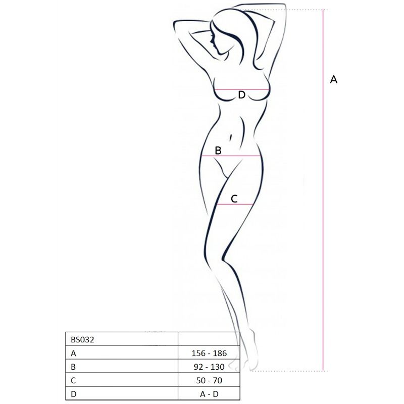 PASIÓN - MUJER BS032 BODYSTOCK ROJO TALLA ÚNICA