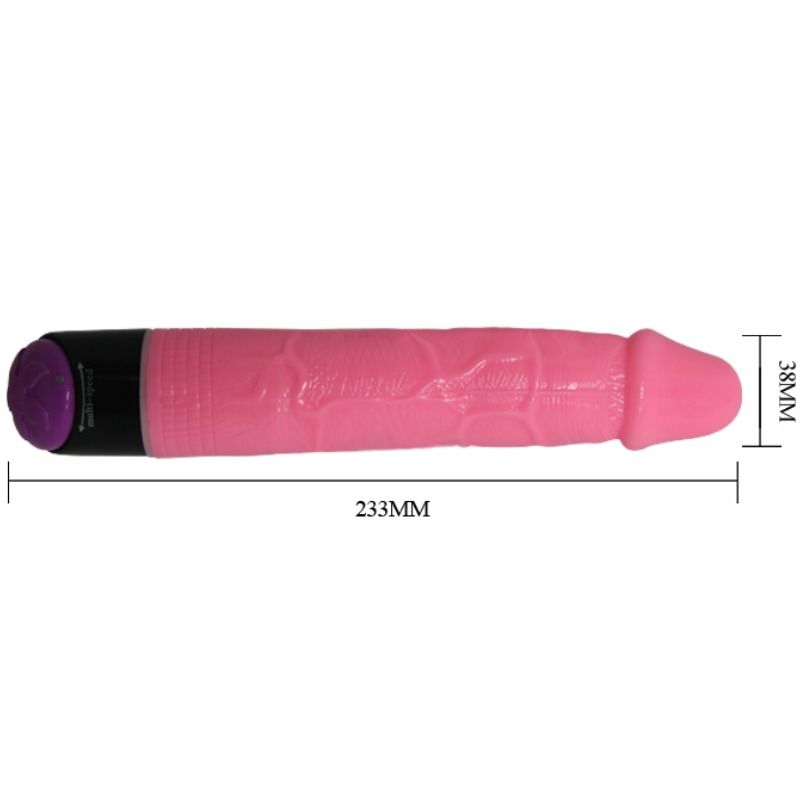 BAILE - VIBRATEUR RÉALISTE SEXE COLORÉ ROSE 23 CM