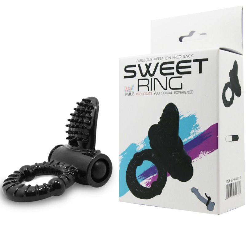 BAILE - SWEET RING ANILLO VIBRADOR CON TEXTURA CONEJO?