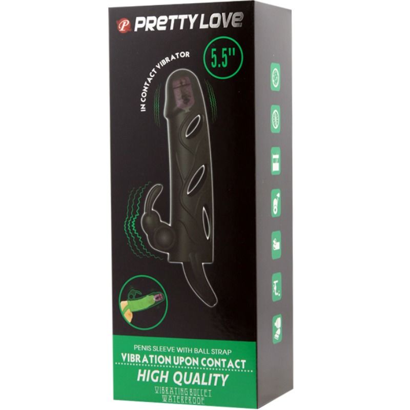 PRETTY LOVE - HOUSSE IN SILICONE AVEC VIBRATION 14 CM 2.0