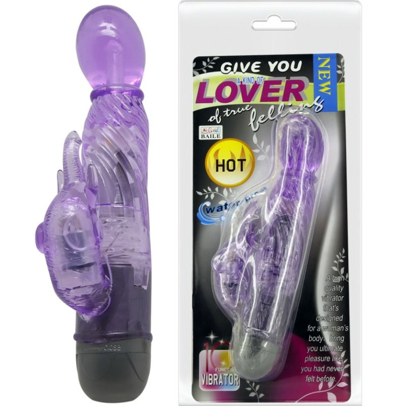 BAILE - TE OFRECEMOS UNA ESPECIE DE VIBRADOR DE AMANTE CON CONEJO LILA 10 MODOS
