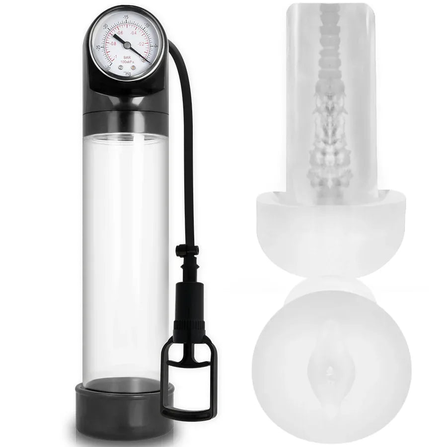 Pump Addicted – Rx9 Transparent avec Masturbateur