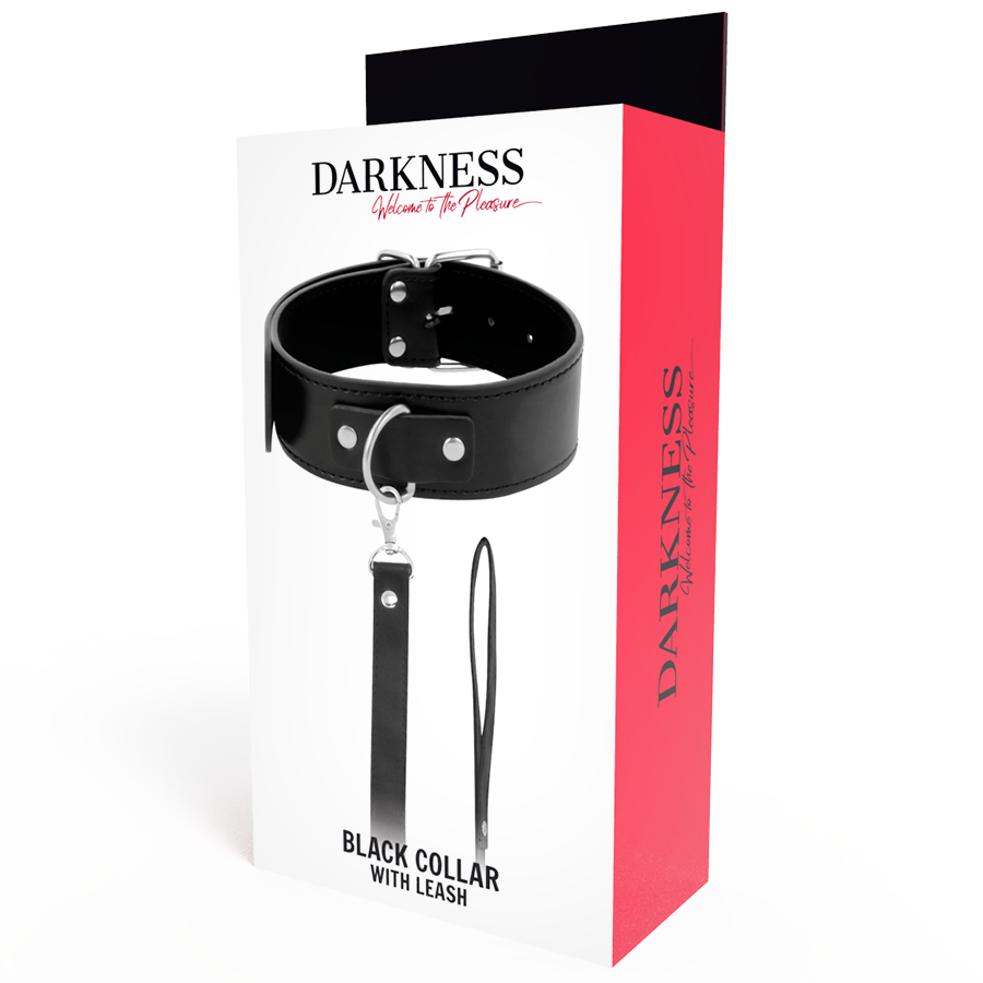 DARKNESS - POSTURE COLLIER WITH CHAIN IN LEATHER