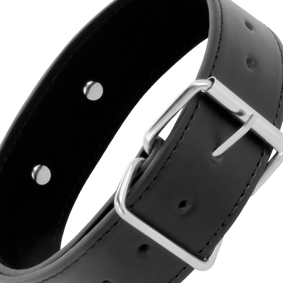 DARKNESS - POSTURE COLLIER WITH CHAIN IN LEATHER