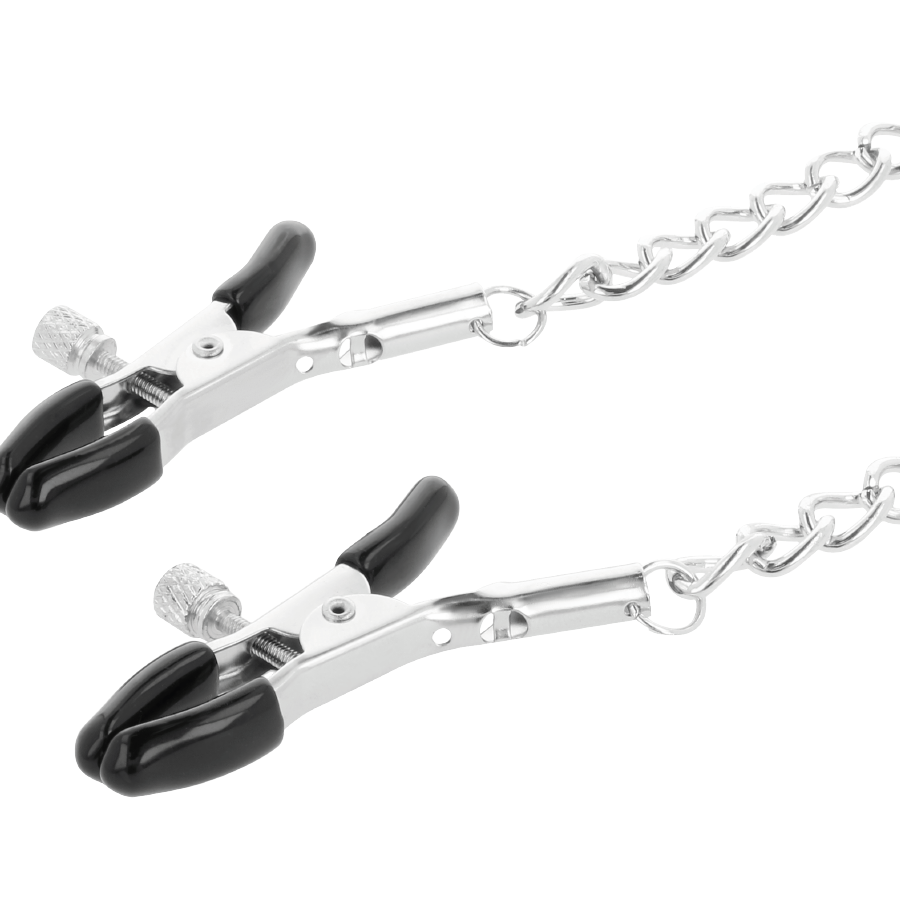 OSCURIDAD - COLLAR NEGRO CON PINZA PARA PEZONES